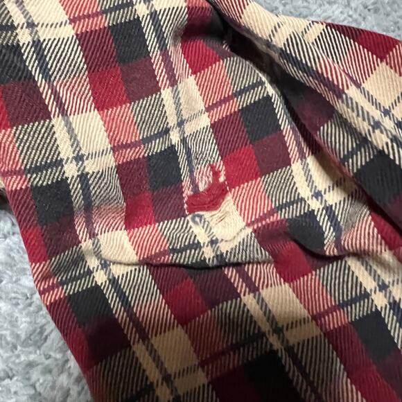 Carhartt Flannel Shirt Mens 3XL Tall Red Plaid Relaxed Fit Collared Button -** - Picture 4 of 9